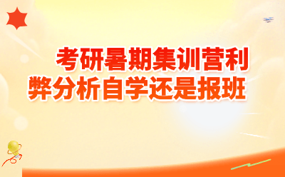 考研暑期集训营利弊分析自学还是报班